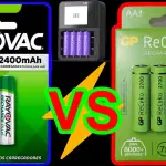 Pilhas Rayovac Recarregáveis Plus de 2400 mAh VS Pilhas GP ReCyko de 2600mAh