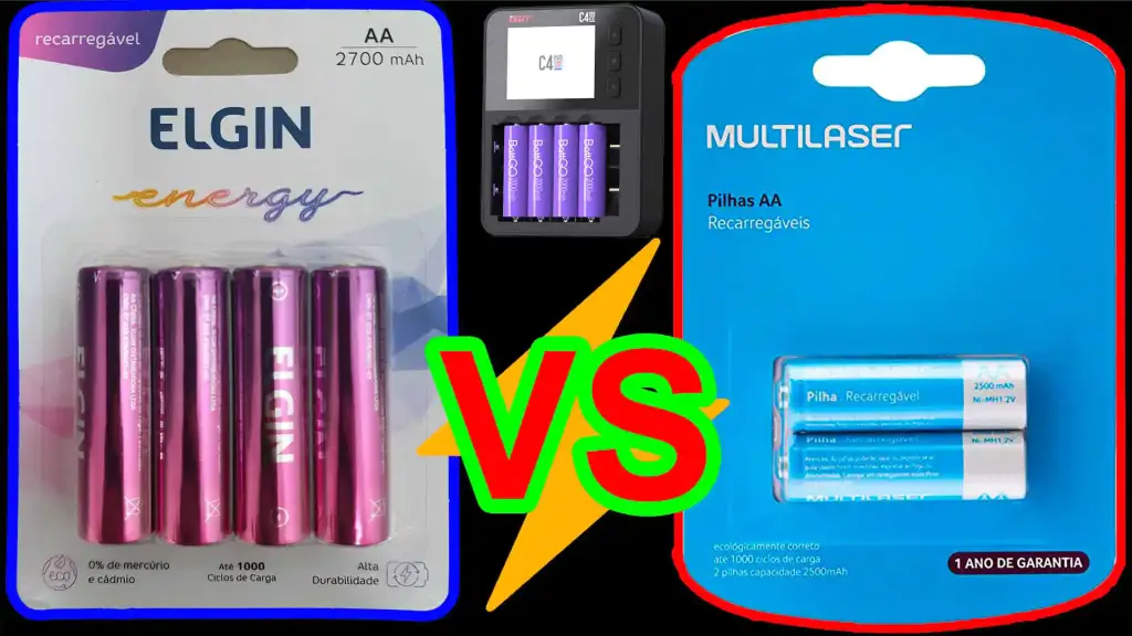 Pilhas recarregáveis Elgin 2700 mAh VS Pilhas recarregáveis Multilaser 2500 mAh. Qual é melhor?