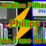 Análise Pilhas recarregáveis Philips após 1 ano de uso