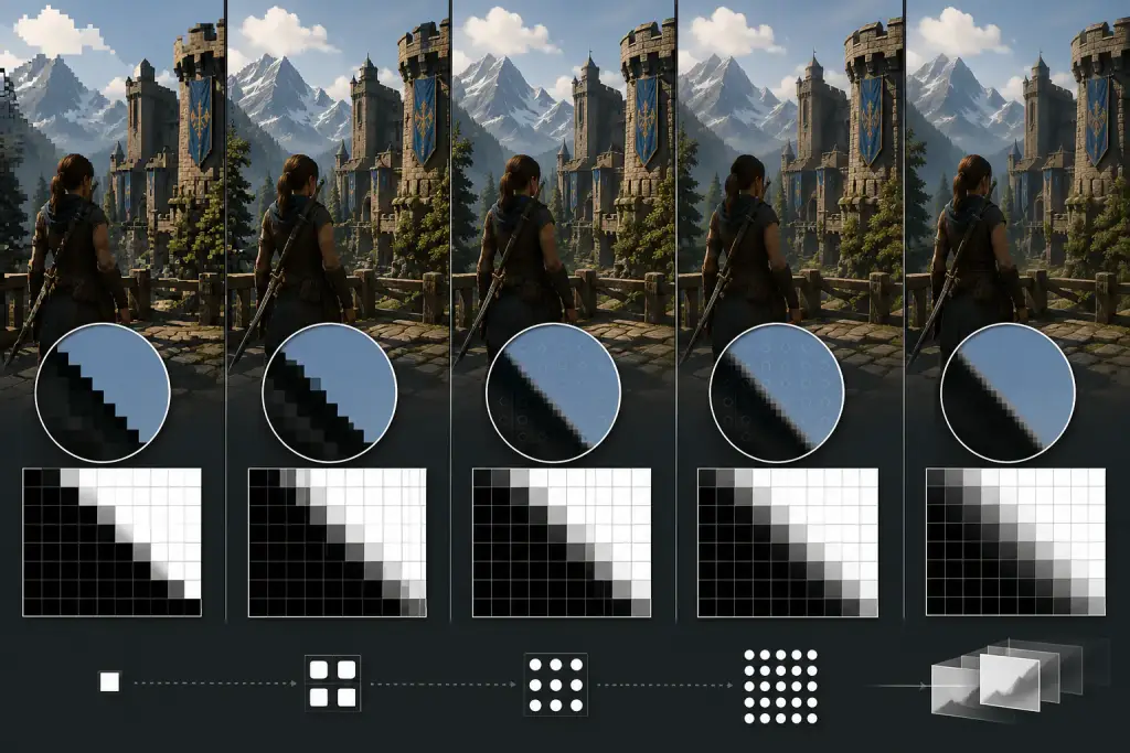 Modos anti-aliasing explicados