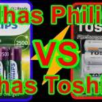 Pilhas recarregáveis Philips 2500 mAh vs Pilhas recarregáveis Toshiba 2600 mAh