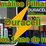 Análise pilha recarregável Duracell depois de 1 ano de uso