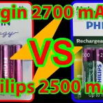 Pilhas recarregáveis Elgin 2700 mAh VS Pilhas recarregáveis Philips 2500 mAh