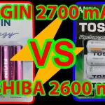 Pilhas recarregáveis Elgin 2700 mAh vs Pilhas recarregáveis Toshiba 2600 mAh