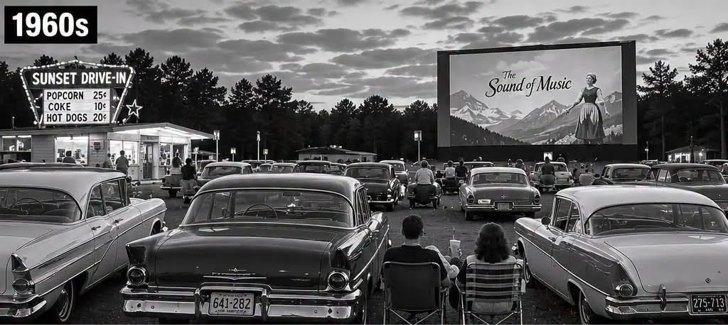Cinema Drive-in ao Longo dos Anos