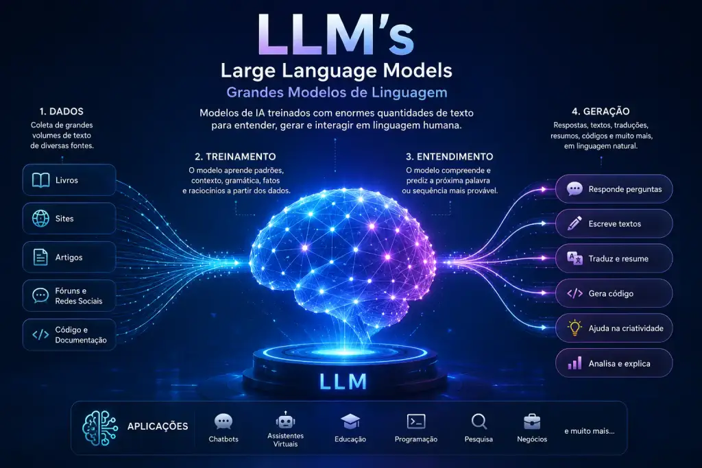 O que são LLMs (Large Language Models) e por que eles estão revolucionando a Inteligência Artificial?