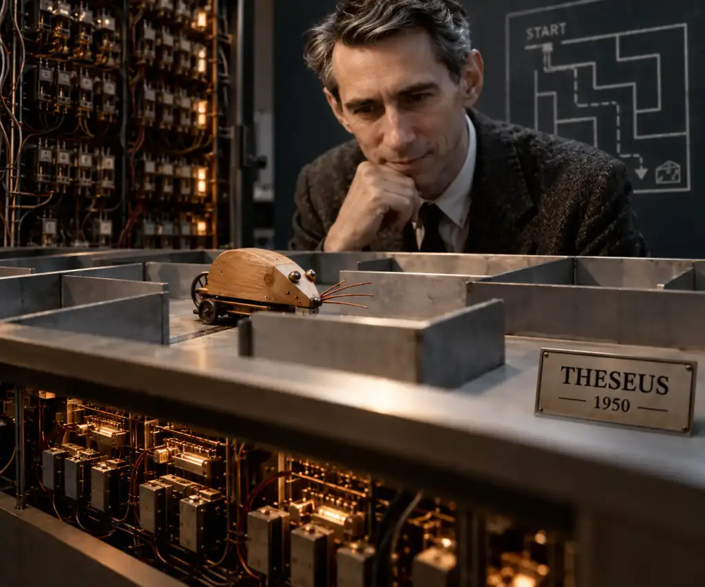 O rato de madeira que aprendeu sozinho — décadas antes da inteligência artificial