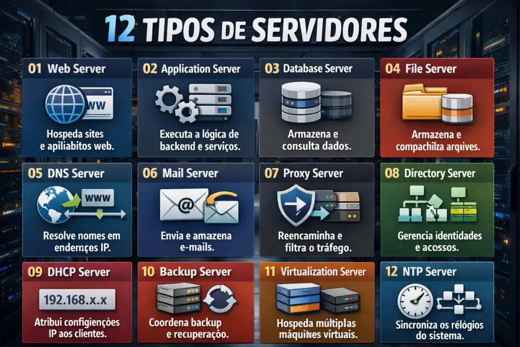 Entendendo a Infraestrutura Digital: Conheça os 12 Principais Tipos de Servidores