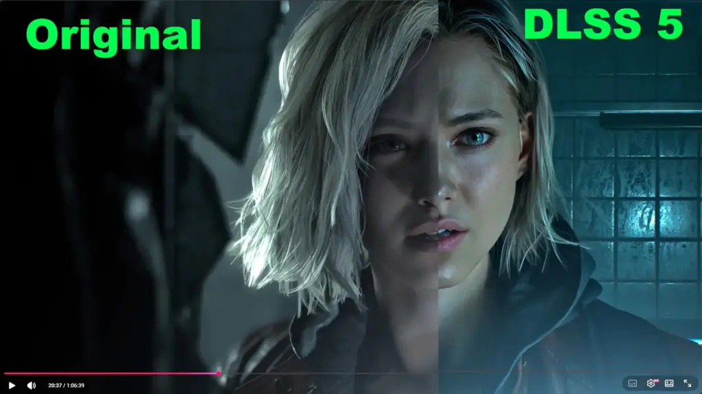 Compração DLSS5 em Resident Evil Requien
